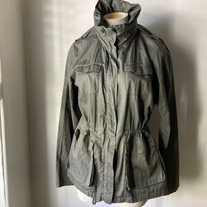Women’s Olive Green Parka Hooded Jacket by Iris Los Angeles sz M